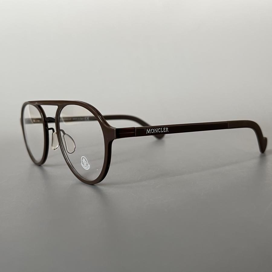 MONCLER モンクレール メガネ ラウンド ML5035 ツーブリッジ 新品  