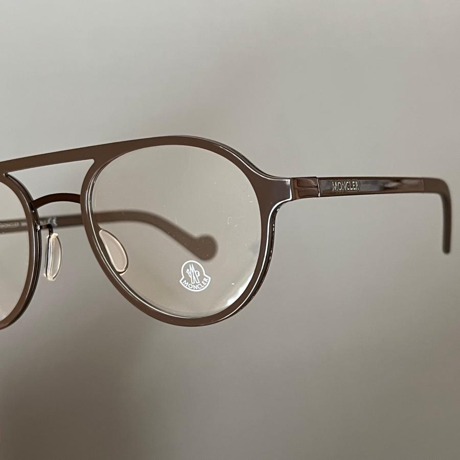 MONCLER（モンクレール） メガネ ラウンド ML5035 ツーブリッジ 新品