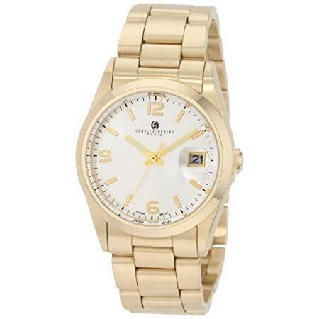メール便なら送料無料 Charles Hubert Paris Gold Plated Stainless Steel Quartz Watch 3807 最安値に挑戦 Assinatura Ionline Pt