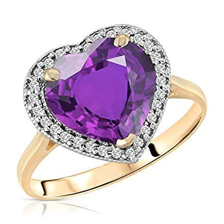 ポイント10倍 14 Xa0 K黄色ゴールドアメジストとダイヤモンドハートリング B00c7b24xq Luxs Yahoo 店 通販 Yahoo ショッピング 日本製 Smmacademy Ru