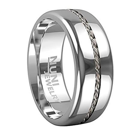 特別提供品 タングステンリングby Nuniジュエリー エレガントなウェディングバンド シルバーケーブルinlay Design Tungstenカーバイド8 Xa0 M 販売 価格 相場 Encuestas Goberna Pe