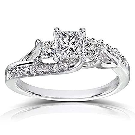 高価値 Ctw 14 Kゴールドプリンセスカットダイヤモンド婚約リング1カラット 海外から日本未入荷の人気アイテムを直輸入 レディースアクセサリー Postetelecom Gouv Cg