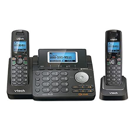 新しく着き VTech DS6151-11 DECT 6.0 2-Line Expandable Cordless Phone + (1) DS6101-11 A 電話、FAXアクセサリー