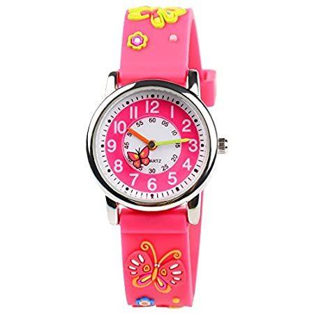 最安挑戦 3d キッズウォッチ Venhoo 海外から日本未入荷の人気アイテムを直輸入 かわいい漫画 ピンクバタフライ 子供 女の子 腕時計 幼児 子供 シリコン 防水 子ども用ファッション小物 Meyersonlevine Com
