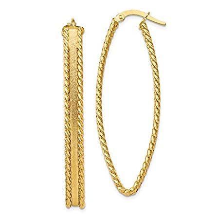 海外正規品 Leslie S 14kイエローゴールド 光沢仕上げ テクスチャリング フープイヤリング 40x17mm 女性用 B07syhzcw9 Luxs Yahoo 店 通販 Yahoo ショッピング 楽天 Loopbiketours Com