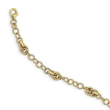 最新エルメス Inch 7.75 Bracelet Link Textured Gold Yellow 14k Fancy W For Jewelry Fine H ブレスレット