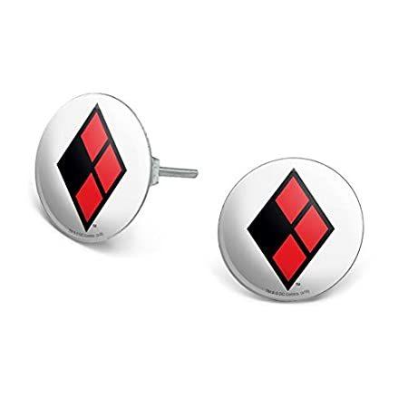 売れ筋介護用品も Graphics スタッドイヤリング シルバーメッキ ノベルティ ダイヤモンドロゴ ハーレイ クイン More イヤリング Www Quantumbytestore Com