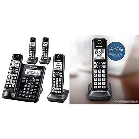 【超特価sale開催】  Panasonic Cordless Phone System with Answering Machine, One-Touch Call Bloc 電話、FAXアクセサリー