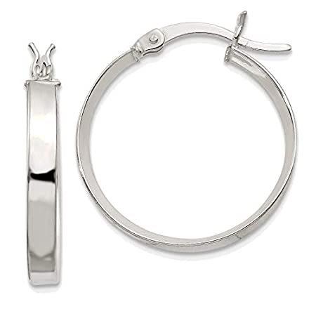 品質満点! Solid Earrings Hoop 2.75x20mm Silver Sterling イヤリング 品質満点! Solid Earrings Hoop 2.75x20mm Silver Sterling イヤリング