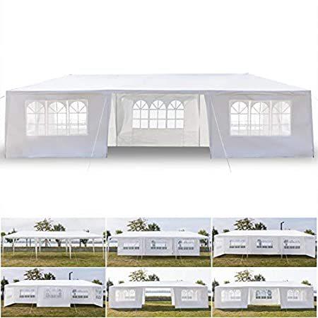 公式の店舗 Canopy Gazebo Outdoor White 10'x30' Wedding Waterpro Duty Heavy Tent, Party その他テント