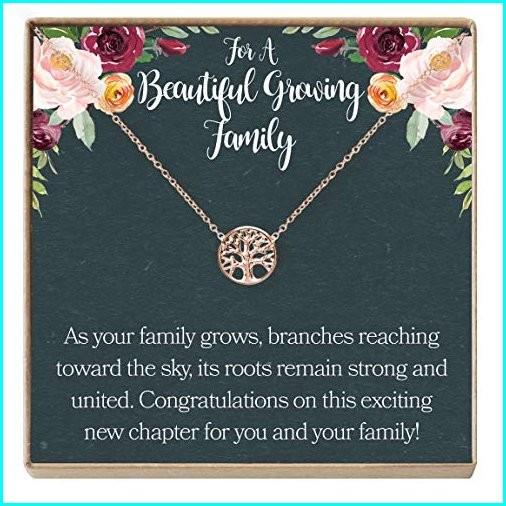 2019人気No.1の Dear Ava Pregnancy, Gift, Necklace, Baby Shower, New Mom, Expectant Mother, Pregnant Friend, for Her, Tree (Rose-Gold-Plated-Brass, NA), クロサワ楽器池袋店 Wavehouse c07a7de9