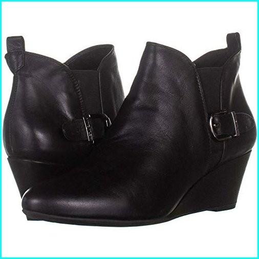 【正規通販】 Anne Klein Womens Abilene Leather Almond Toe Ankle Fashion, Black, Size 7.5【並行輸入品】, ふくいけん 1a2c9f36