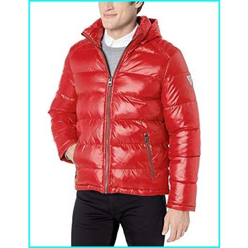 guess men's hooded puffer jacket