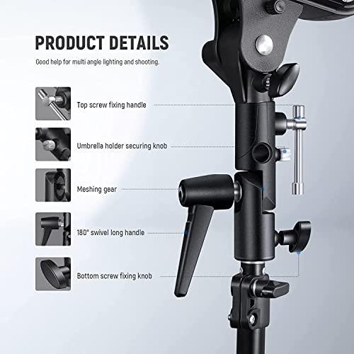 NEEWER カメラフラッシュブラケット H型 傘型ソフトボックススタンドで