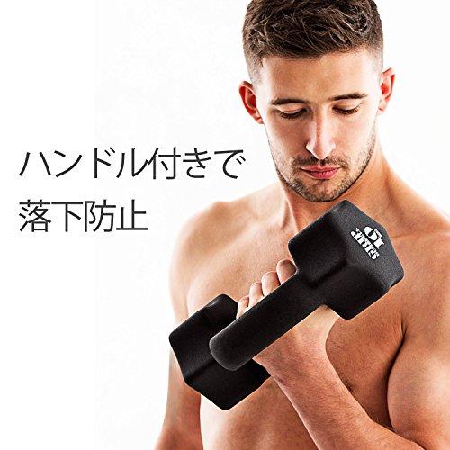La-VIEラヴィ グリップダンベル10kg 1個 取っ手付き 筋トレ 3B-3461