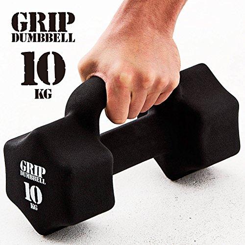 La-VIEラヴィ グリップダンベル10kg 1個 取っ手付き 筋トレ 3B-3461
