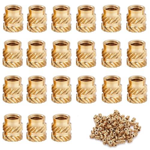 インサートナット ローレットナット 100個セット M3*4mm*5mm 真鍮