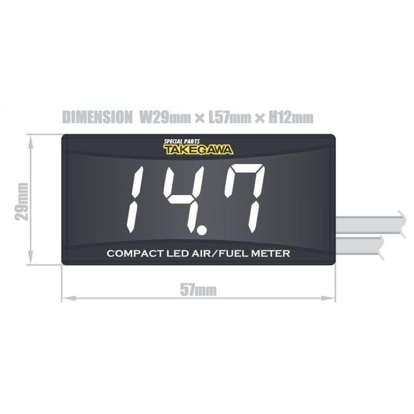 スペシャルパーツ武川TAKEGAWA コンパクトLED A/Fメーター空燃比