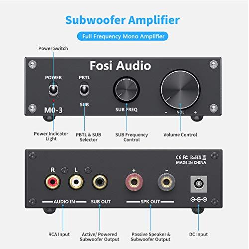 Fosi Audio M03 サブウーファーアンプ 200W TPA3255D2 ミニステレオパワーオーディオアンプ HI-FI小型 デジタルプ_3