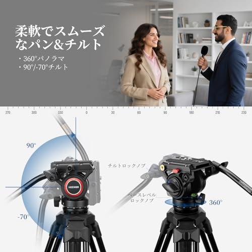 NEEWER ビデオ三脚 カメラ三脚 アルミ合金 軽量 コンパクト ポータブル