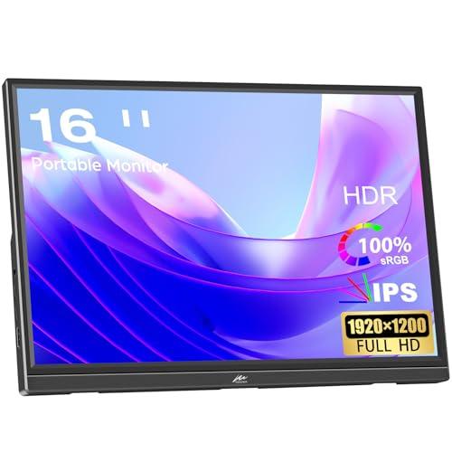 モバイルモニター 16インチ Kenowa 1920x1200 IPSパネル 178°全視野