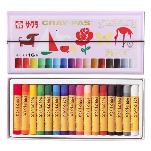 サクラクレパス クレパス 16色 ゴムバンド付き 100周年 限定
