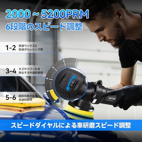 ZOTA ポリッシャー，125mm ダブルアクション ランダムオービタル 2000
