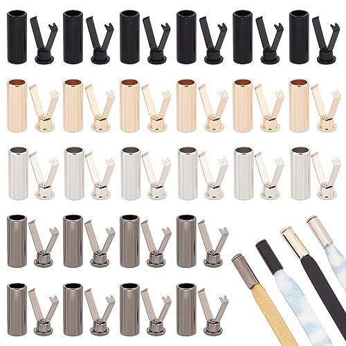 PH PandaHall 32セット 紐先金具 靴紐の金具 先止め金具 エンドパーツ