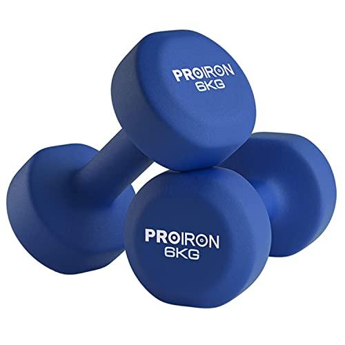 PROIRON ダンベル 6kg 2個セット エクササイズ ネオプレンゴム