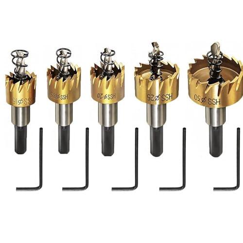 MOTONA 5個入り超硬ホールソー ホールカッター 高速度鋼 ホールソー