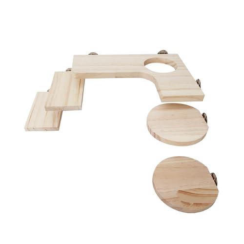 お取引中　小動物ケージ、木製ステップ HAPPY SUGAR ハムスター ステージ 木製 ステップ 踏み台 小動物