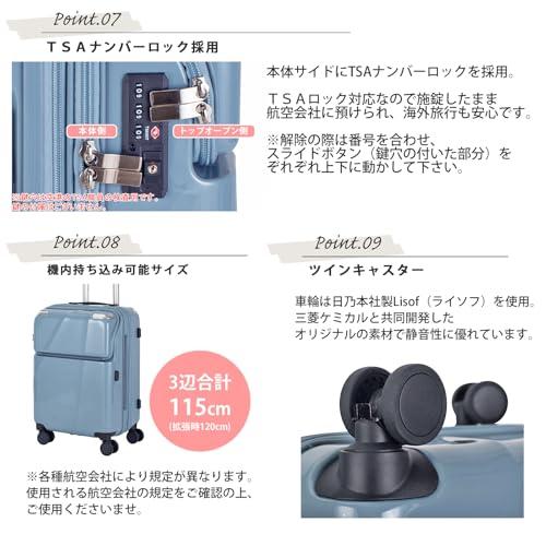 トラベリスト スーツケース ジッパーキャリー 機内持ち込みサイズ