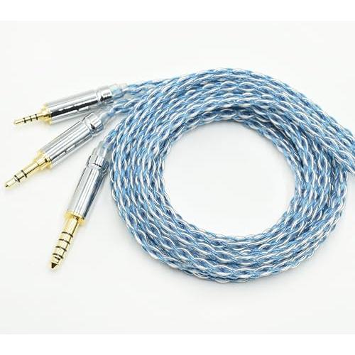 JSHiFi-Freedom2pin4.4mmリケーブル 8芯銀メッキ フラット2pinイヤホン