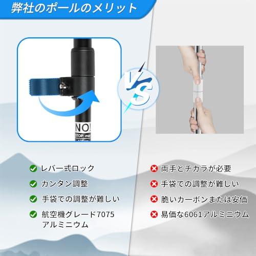 トレッキングポール アルミ製 2本セット コルクグリップ 登山ストック
