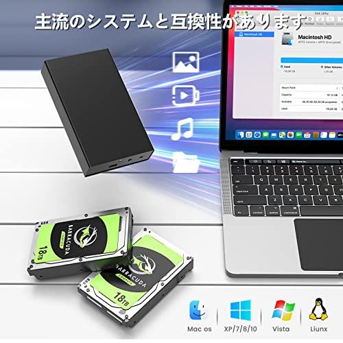 SASハードディスクケース SASケース USB-C接続 SASアダプター 2.5/3.5