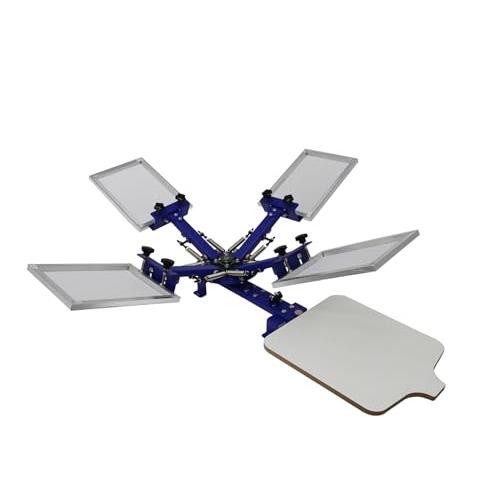 INTBUYING シルクスクリーン 印刷機 刷り台 機械 tシャツ 布用 4色