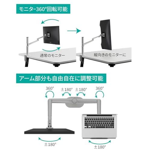 LOEロエ パソコンスタンド デュアル モニターアーム アーム スタンド