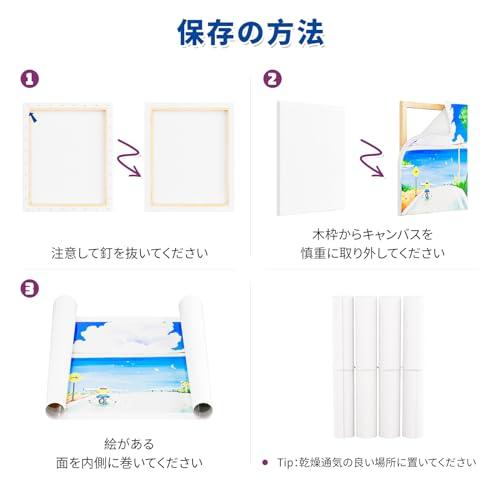 100号張りキャンバス1枚 麻100% 桐木枠 アクリル・油絵兼用 中目 純