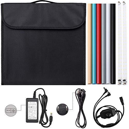 撮影ボックス SAMTIAN 60x60x60cm 6*背景布（黒、白、青、赤