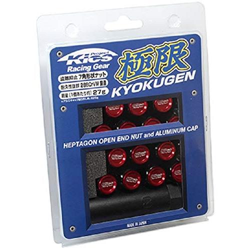 極限 貫通ナット アルミキャップ付き M12XP1.25 16 レッド 16個入 HP36KR 【チング】