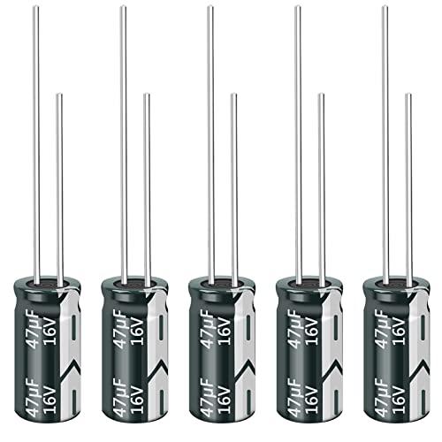 PENGLIN 20個 電解コンデンサ アルミ電解コンデンサー 16V 47UF 105