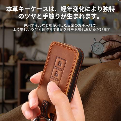 PIMOHI デリカ D:5 キーケース 本革 キーホルダー 三菱に適応 スマート