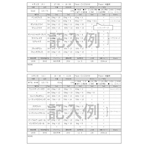 山本義徳氏監修 筋トレ専用 トレーニングノート WORKOUT LOG ライト版