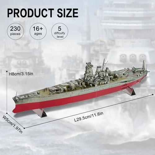 Piececoolピースクール 立体パズル 金属製 武蔵戦艦 大和型戦艦2