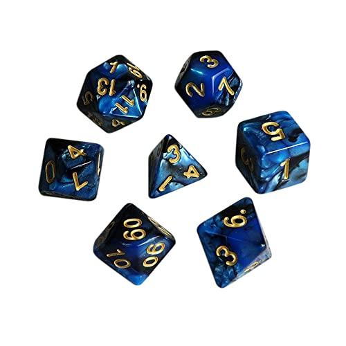 多面体 ダイス サイコロ セット 7サイズ アクリル 6色 42個入り D20