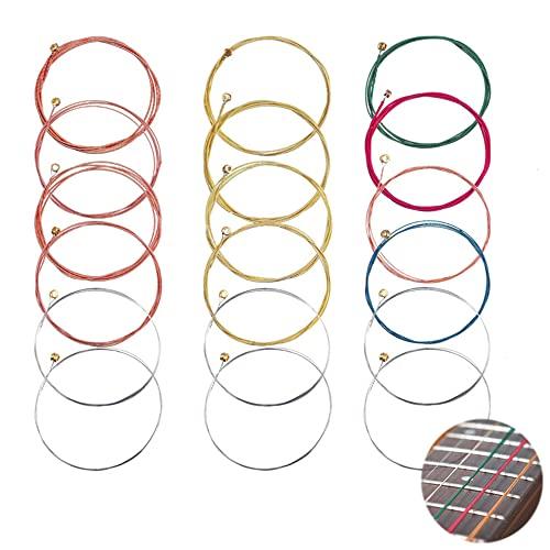 YINKE アコースティックギター弦 ギターの交換用弦 3セット18本入り