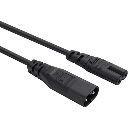 IEC 60320 C8プラグ-C7レセプタクルオス-メス拡張電源メインアダプタ