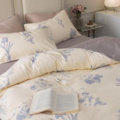 BUKAROOM 布団カバー 綿 100％ ダブル 4点セット 寝具カバーセット