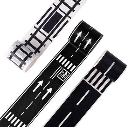 TVETE マスキングテープ 道路 3本セット マステ 道路デザイン 広幅粘着