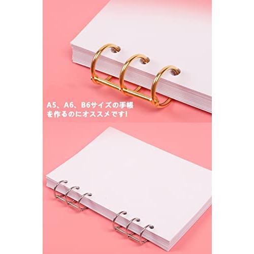 YFFSFDC ルーズリーフバインダーリング 製本用とじ具 穴径20mm 単語帳